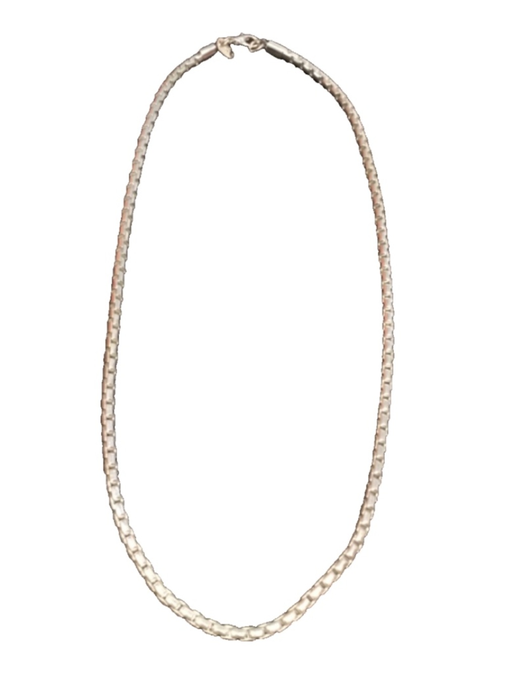 925 Sterling Silver Plated 4mm Round Box Chain Necklace 18 inches